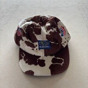 Vintage Bula Subaru National Ski Patrol Cow Print Hat